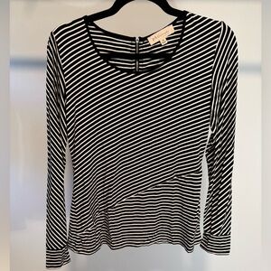 Philosophy Diagonal Striped Black and White Blouse Size Medium